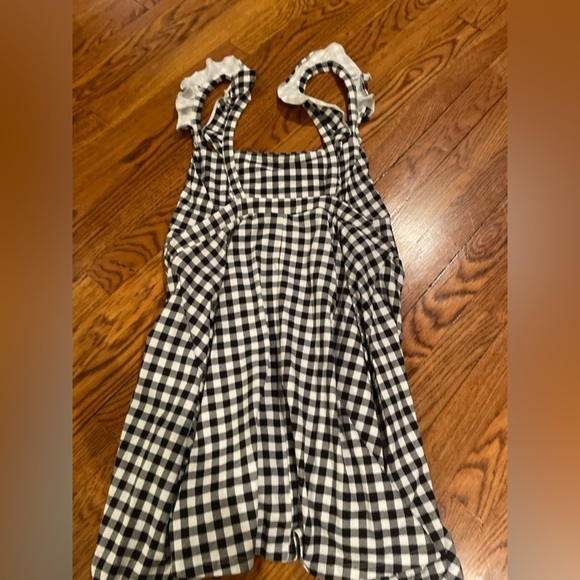 Asos Black and White Plaid Dress Size 12 - Picture 5 of 6